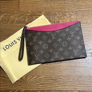 Brown and Pink Wristlet